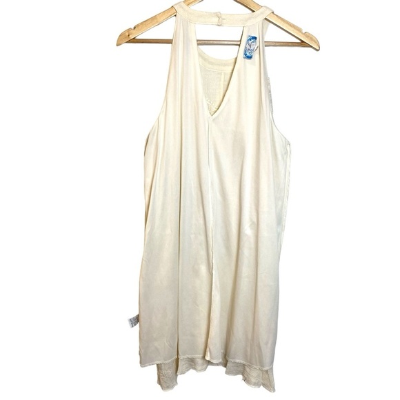 J Gee Dress M Ivory Rayon Blend Lined Sleeveless A Line Dress Lace‎ Feminine - Picture 15 of 16